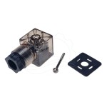 Zástrčka solenoidového ventilu 24 V typu A, osvětlená