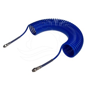 Spirálová hadice PA 8x6mm (86mm cívka) 12m modrá (sada)